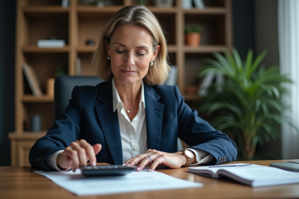 Femme d'affaires en réunion de prêt immobilier