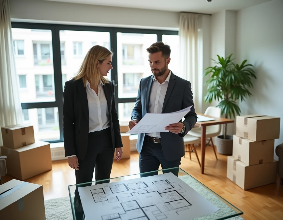 Deux nus-propriétaires en désaccord sur le partage d'un bien immobilier lors d'un conflit de démembrement de propriété